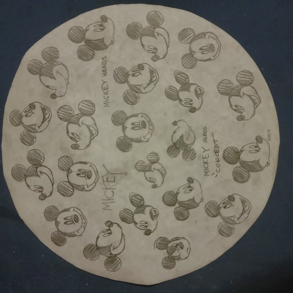 Disney Mickey Minnie Mouse Wall Clock Red Plastic Round Tested Working